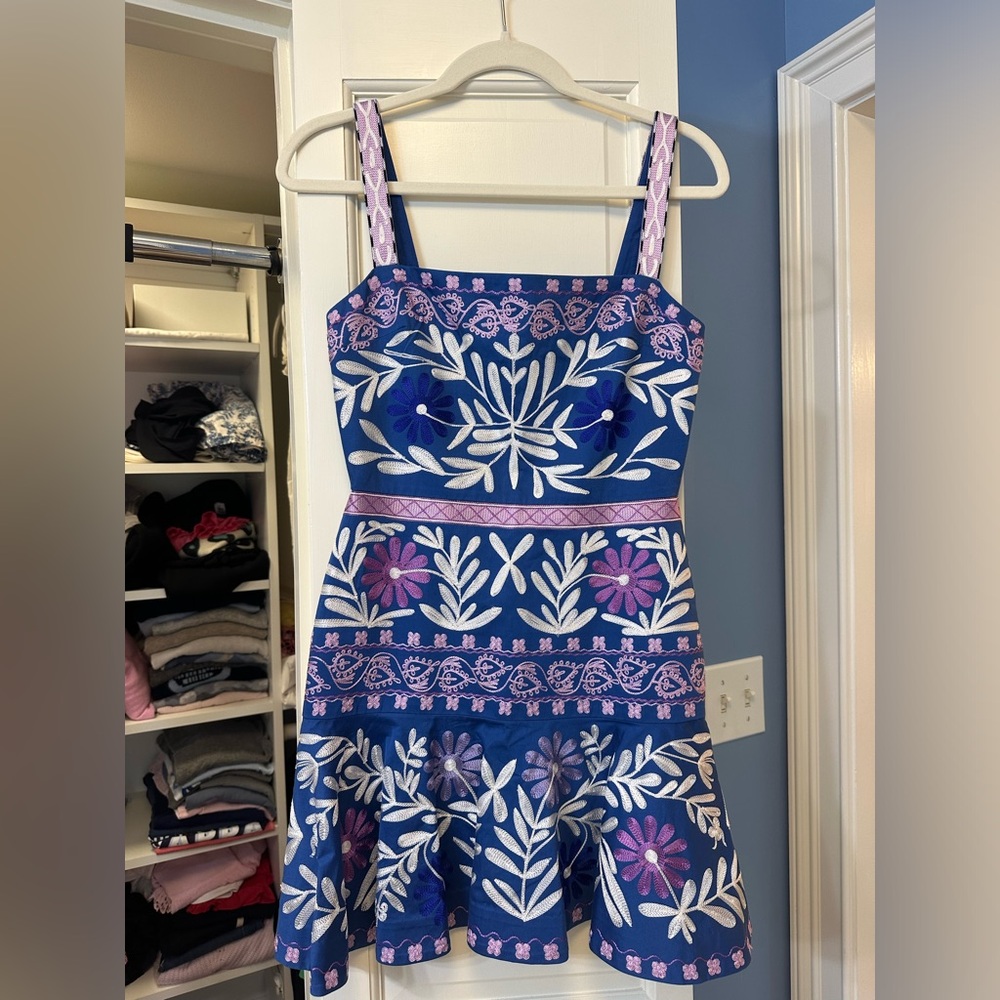 Alexis Blue and Purple Floral Mini Dress